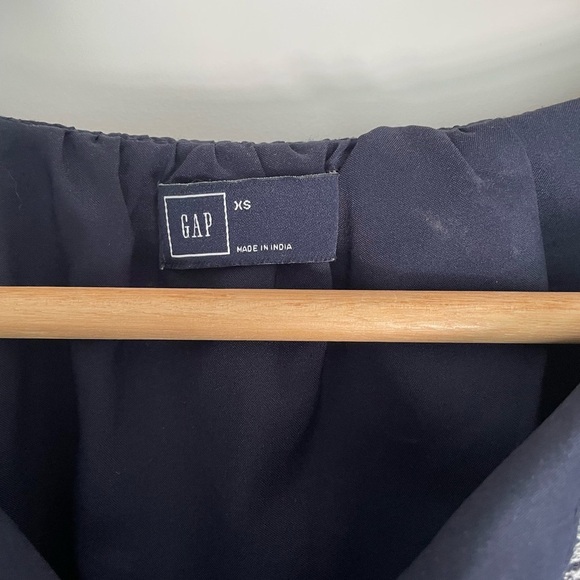 Gap Boho Long Sleeve Embroidered Dress Navy, XS - Picture 6 of 7